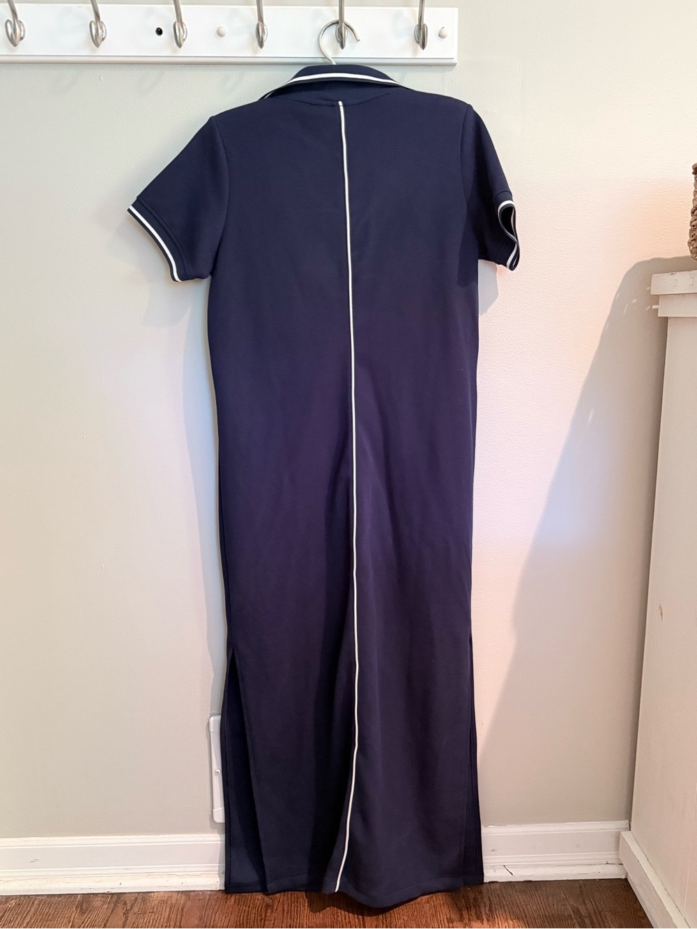 SPANX Navy One-Piece Polo Dress with White Piping